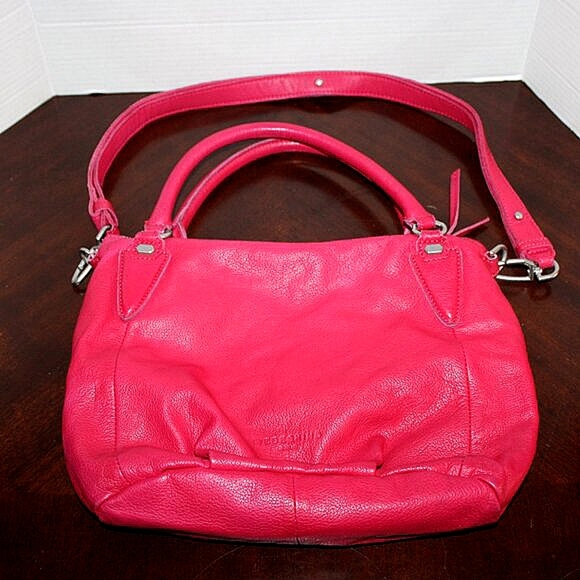 Liebeskind Berlin Leather Shoulder Bag - Pink/Red- Crossbody Strap - Picture 5 of 11